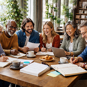 group of people at table