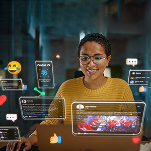 woman at computer