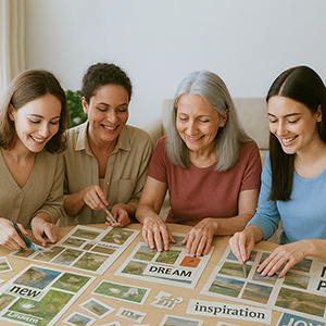 group sitting at table