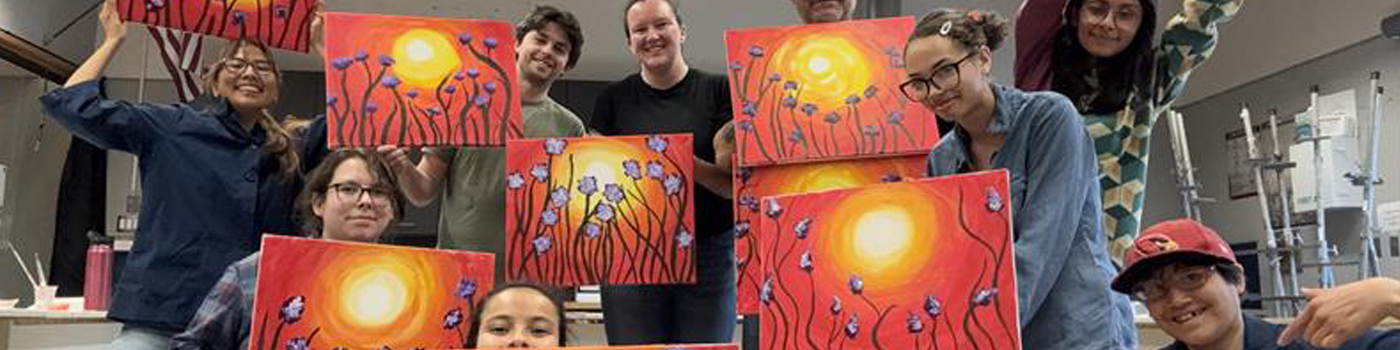 TRIO Group showing their Art Skills