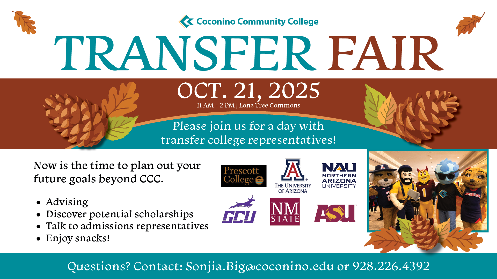 Fall 2025 Transfer Fair October 21 Lone Tree Commons